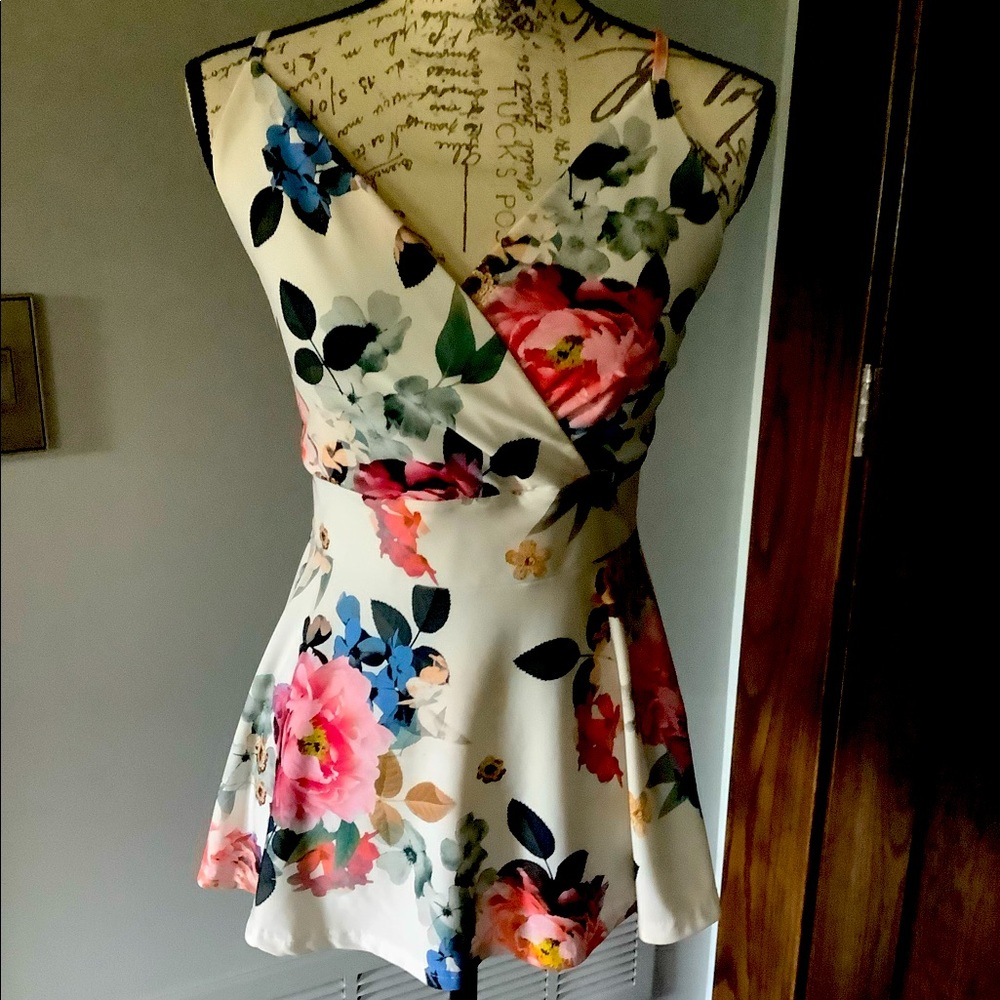 Floral A-Line dress blouse